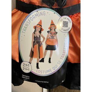 COPY - 2-In-1 Transforming Reversible Pumpkin Scarecrow Costume Child Medium